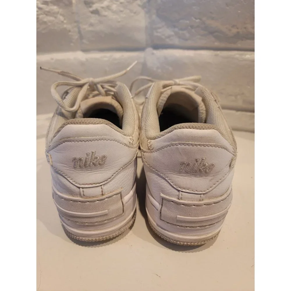 Nike Air Force 1 Shoes Shadow Triple White CI0919-100 Womens Size 10 - Picture 4 of 7